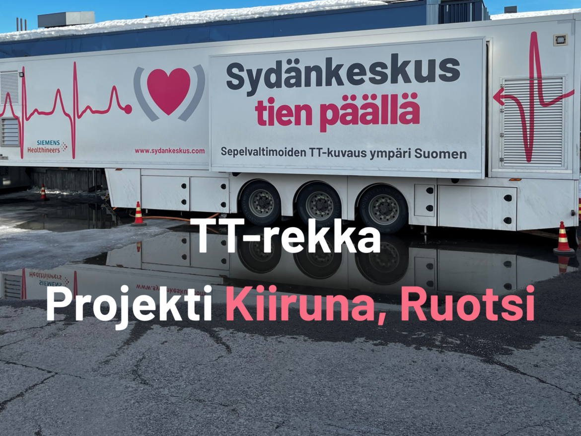 TT-rekka Kiirunan sairaalalla.
